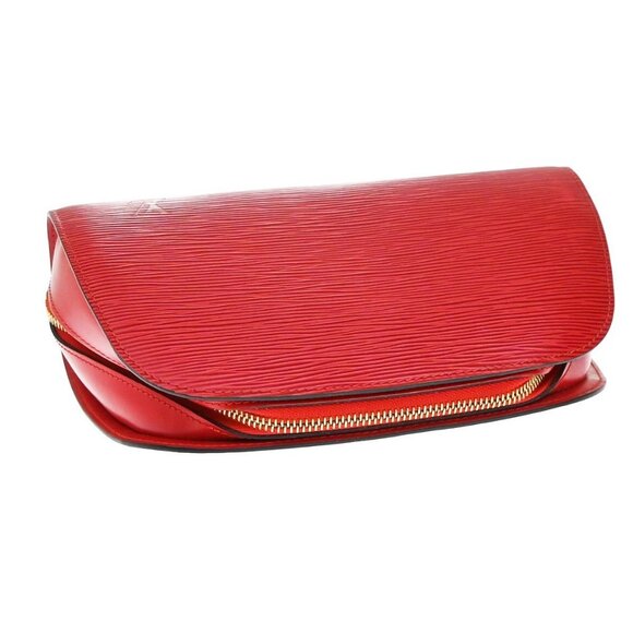 LOUIS VUITTON LV Logo Dauphine MM Pouch Bag Epi Leather Red - Picture 6 of 15